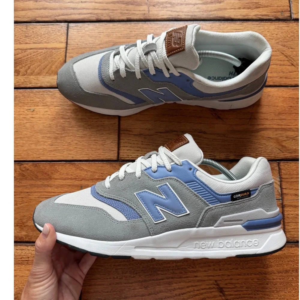 New Balance 997H Mens 12 Grey Blue Lifestyle Sneakers Cordura Suede M997HS9O